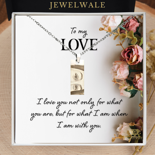 To My Love - Eye Engraved Pendant With Message Card