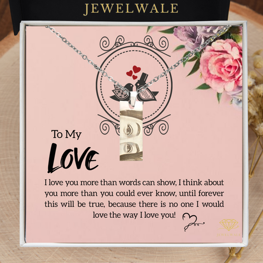 Romantic Special Gift For Love - Eye Engraved Pendant With Message Card