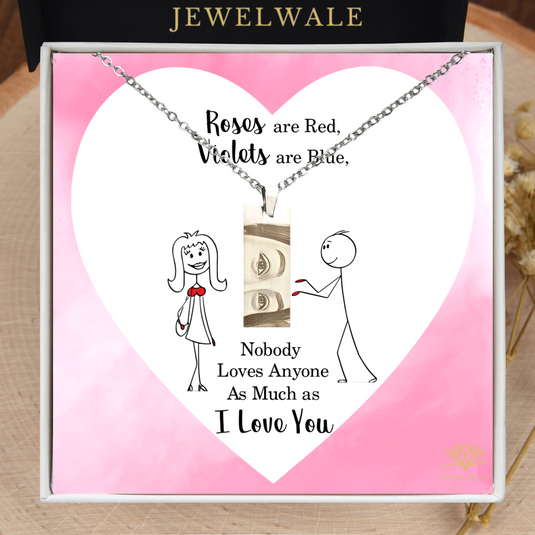 Best Romantic Gift For Love - Eye Engraved Pendant With Message Card