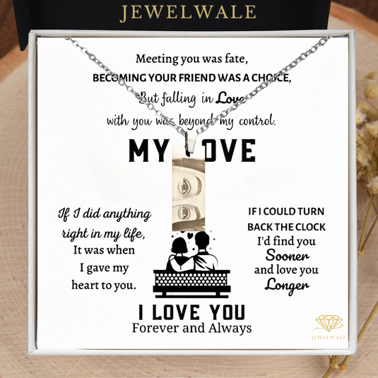 Romantic Thouthtful Gift For Girlfriend - Eye Engraved Pendant With Message Card