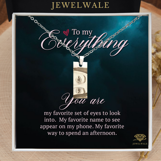 To My Everything - Eye Engraved Pendant With Message Card