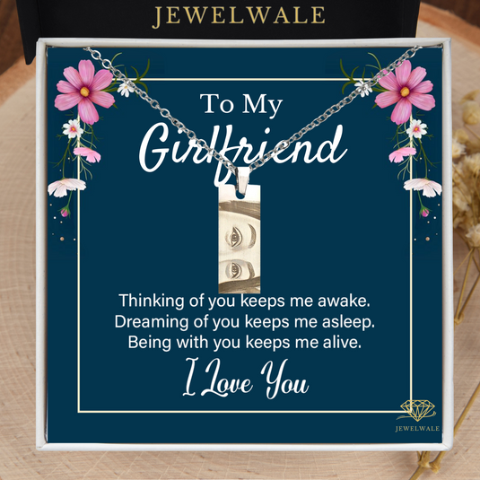 Best Unique Gift For Girlfriend - Eye Engraved Pendant With Message Card