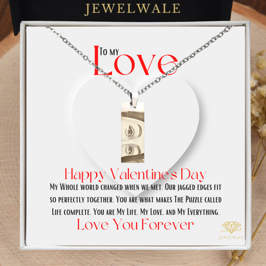 To My Love - Eye Engraved Pendant With Message Card