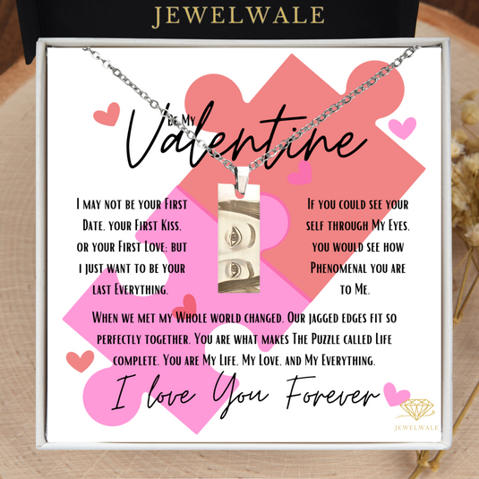 Romantic Valentine's Day Gift - Eye Engraved Pendant With Message Card