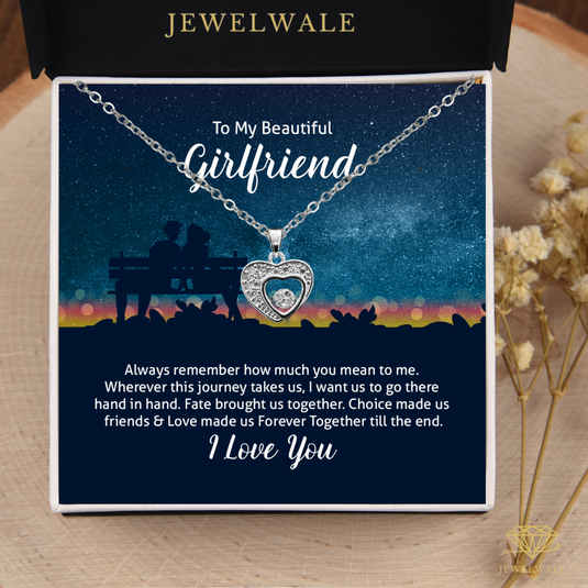 Best Gift For Girlfriend - Heart-in-Heart Crystal Dancing Diamond Stainless Steel Pendant