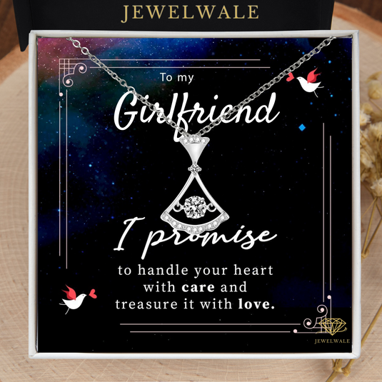 Perfect Gift For Girlfriend- Hollow Fans Dancing Diamond Zircon Pendant